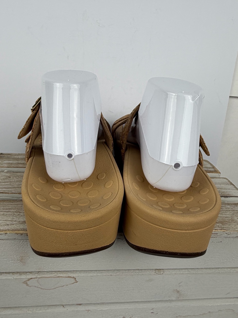 Vionic Pacific Rio platform sandals cork upper size 11 Wide - Picture 11 of 16